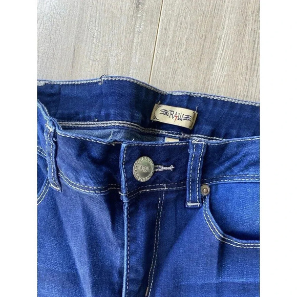 Raw 7 Jeans Juniors Size 5 Stretch Skinny Dark Blue Denim Jeans - Picture 3 of 5